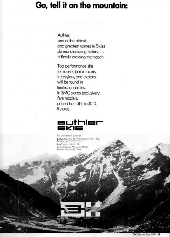 1974 Advert SKI Magazine