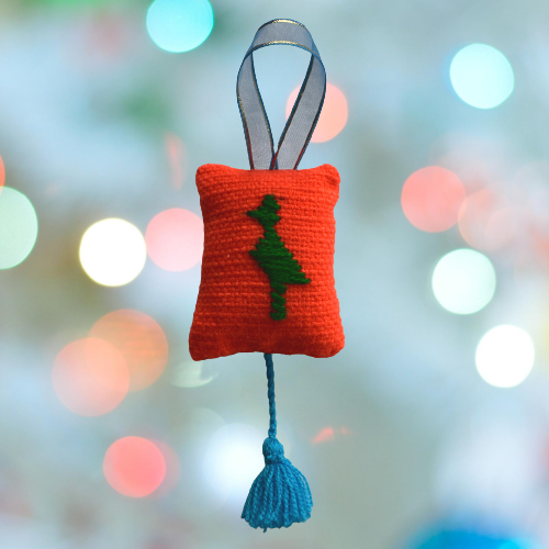 esfera tradicional hecha con telar de cintura triqui