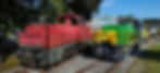 Old diesel locomotive and new hybrid locomotive. All photos courtesy of ABB.