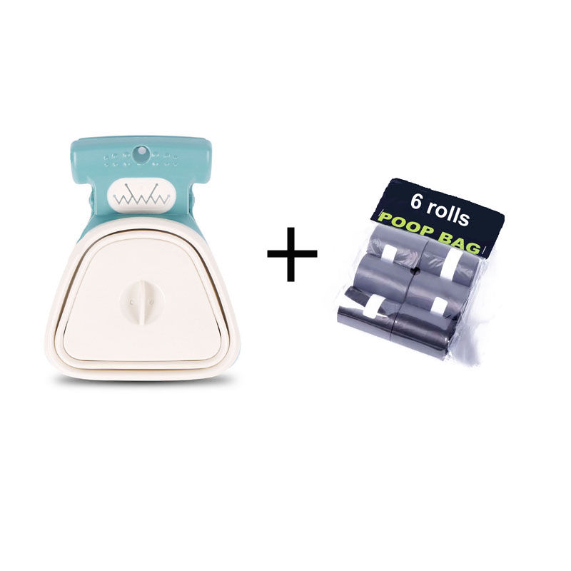 Thumbnail: Dog Pet Travel Foldable Pooper Scooper With 1 Roll Decomposable bags Poop Scoop 