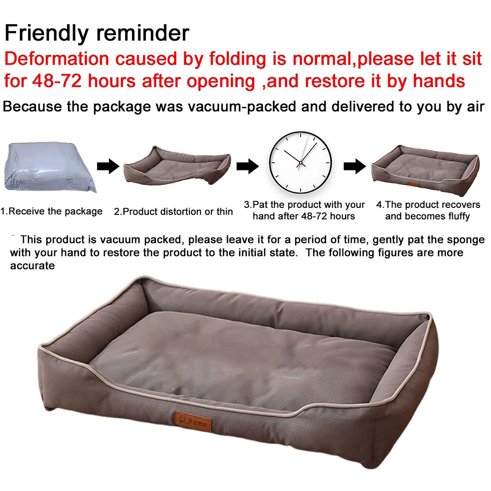 Thumbnail: Four Season Square Dog Bed for Large Dog Mattress Bite-resistant Cat Bed Soft Th