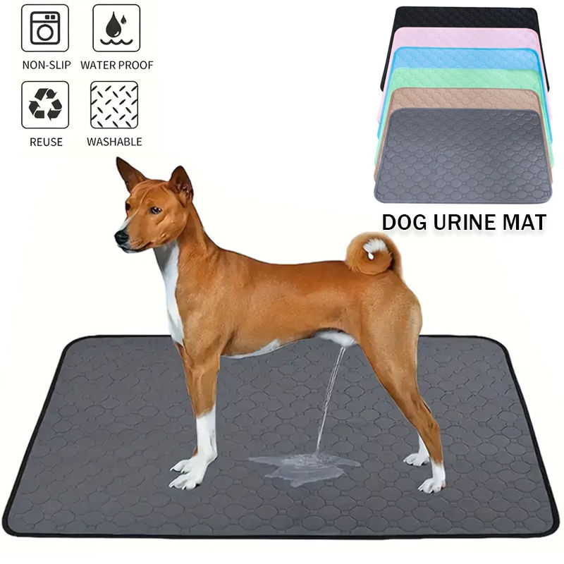Washable Reusable Pet Pee Pad - Four-Layer Waterproof Dog Training Pad Pet Bed U