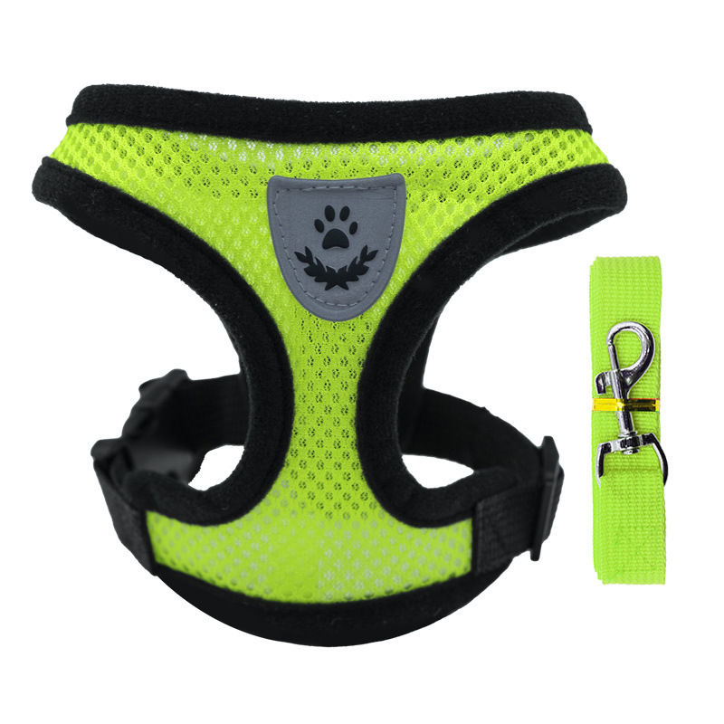 Thumbnail: Dog Vest Walking Leash For Puppy Dog Cat Collar Polyester Adjustable Mesh Dog Fo