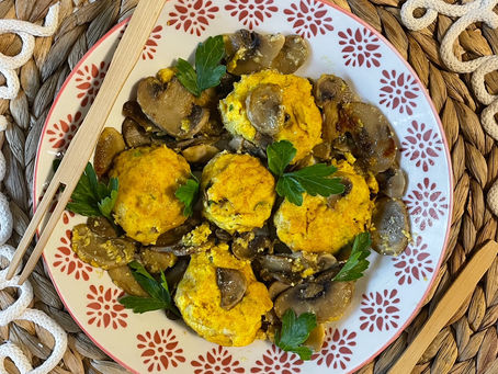 Polpette di Ricotta e Zafferano ai Funghi