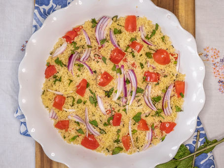 Cous Cous con Pomodorini, Menta e Cipolla di Tropea