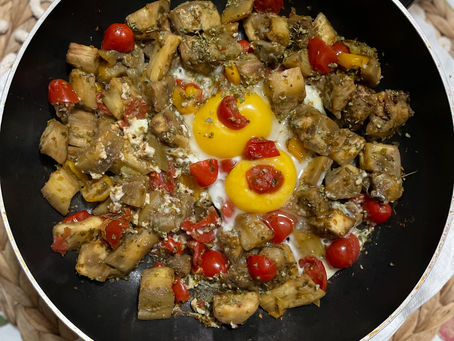 Uova Con Melanzane In Padella