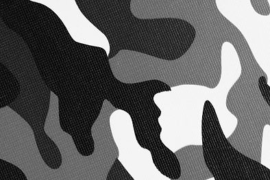 White black camouflage pattern fabric background texture. military and hunting clothes. wi