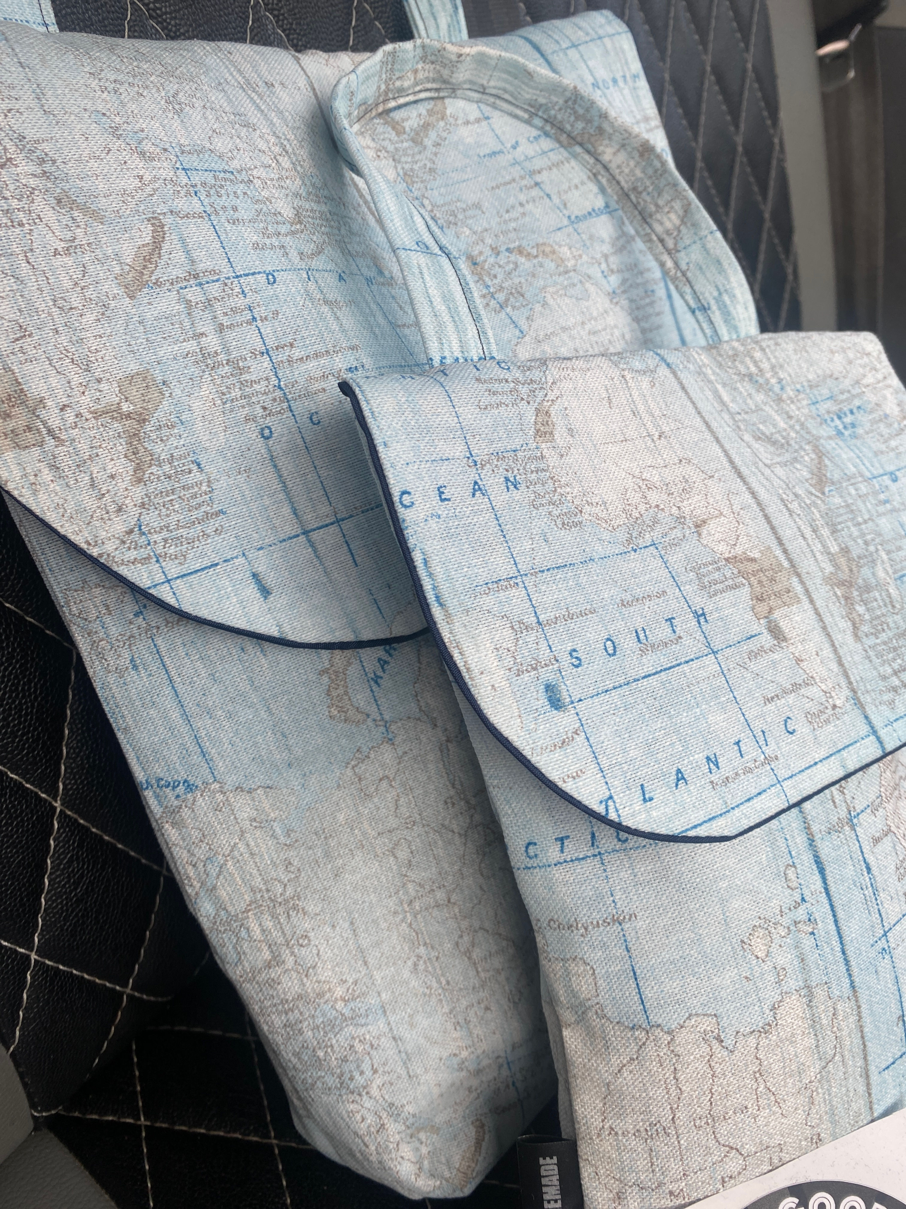 T5/T6 VW LARGE CAMPERVAN / MOTORHOME BIN or STORAGE SET X 2 ( Blue Map )