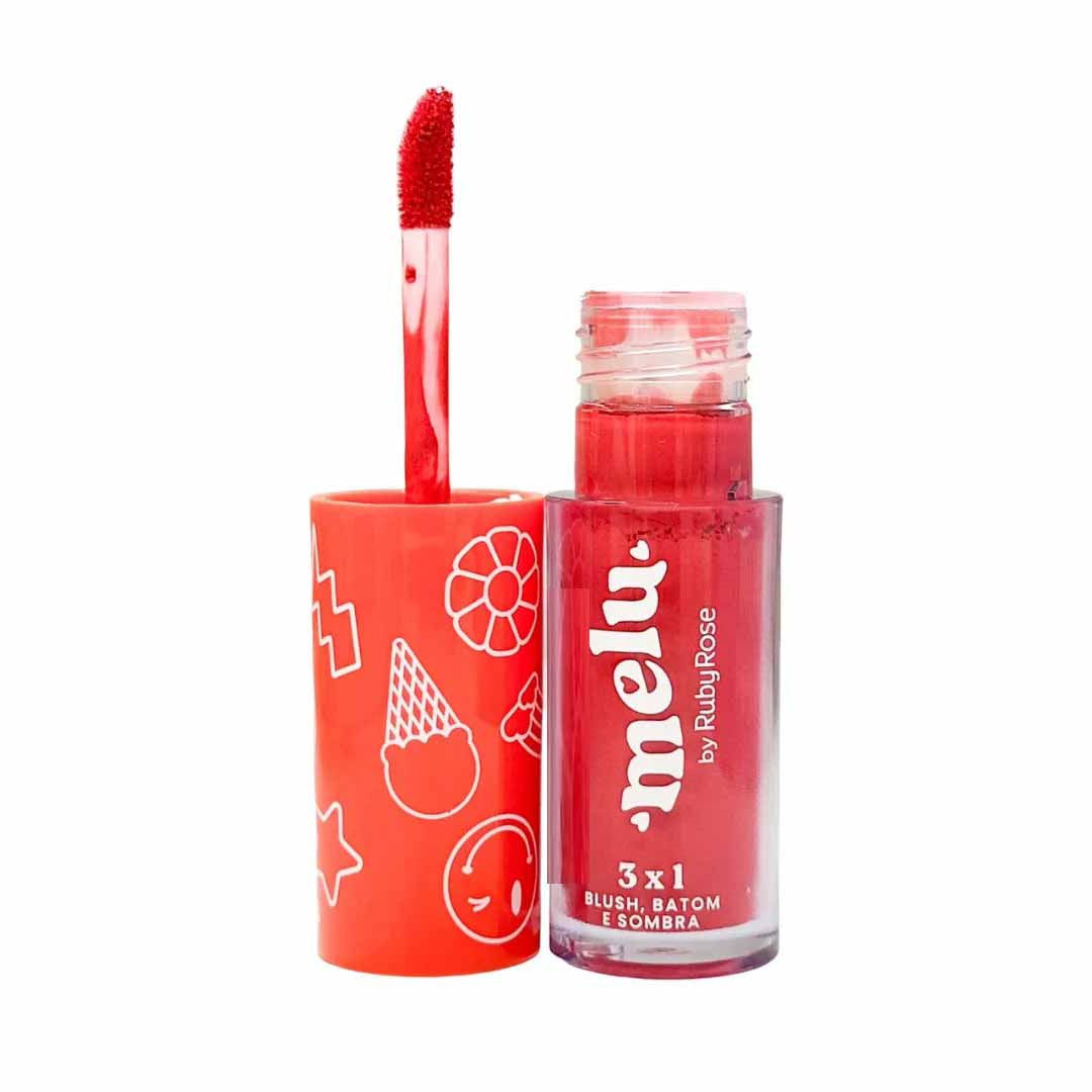 Blush, Batom e Sombra 3x1 Melu Darling RR1100-2
