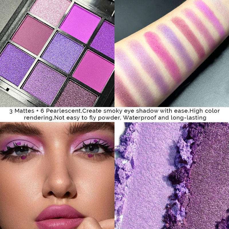 Miniatura: Paleta de sombras com 9 cores