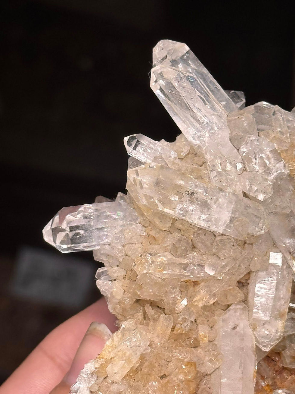 Thumbnail: Clear Quartz Cluster w/ Chlorite + Iron Inclusions
