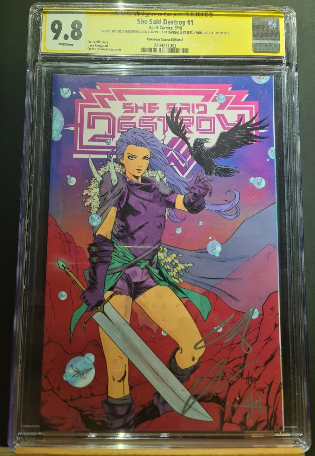 She Said Destroy #1 Unknown Comics CGCSS 9.8
