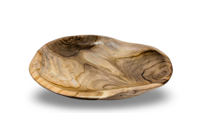 WOODEN SERVING DISH, Artisan Salad Bowl, Teak Mixing Bowl, Centerpiece Bowl,