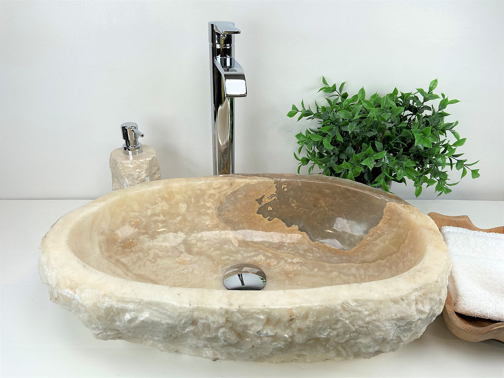 ONYX WASH BASIN, Stone Sink, Natural Stone Sink, Rustic Stone Sink, Vessel