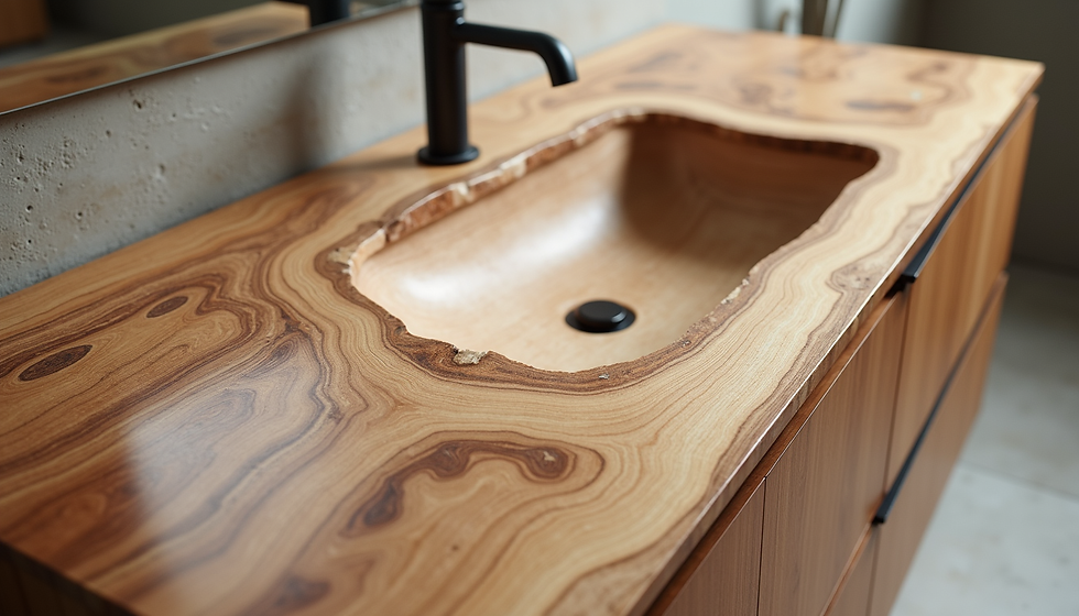 Choosing Petrified Wood for Your Bathroom Sink or Vanity Top vs Other Materials