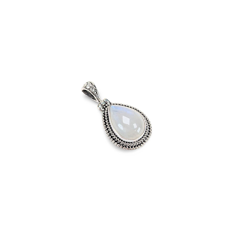 Thumbnail: RAINBOW MOONSTONE PENDANT, Natural Moonstone Pendant, Sterling Moonstone