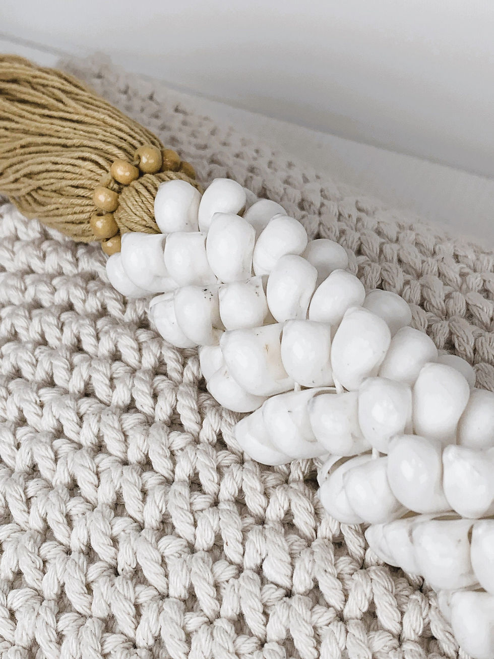 Thumbnail: SHELL CLUSTER GARLAND, Shell Tassel Set, Curtain Tieback Set, Beach House