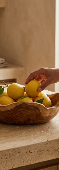 Wavy Wood Monkey Pod Fruit Bowl