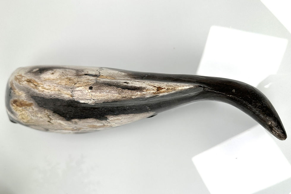 Thumbnail: WOODEN FISH CARVING, Hand Carved Fish, Wooden Fish Sculpture, Petrified Wood