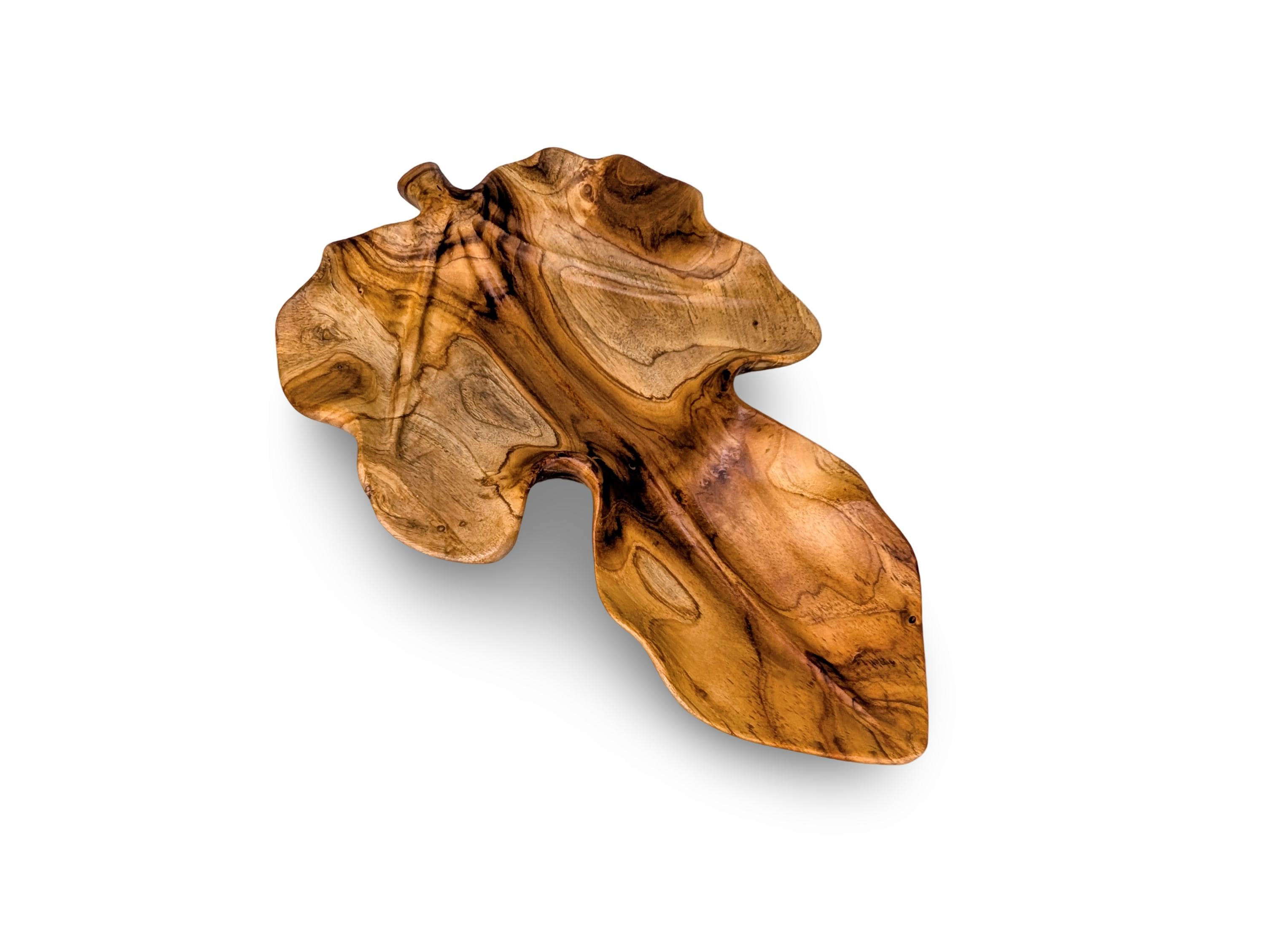 CARVED LEAF PLATE, Hosta Leaf Plate, Salad Bowl, Serving Tray, Serving Dish