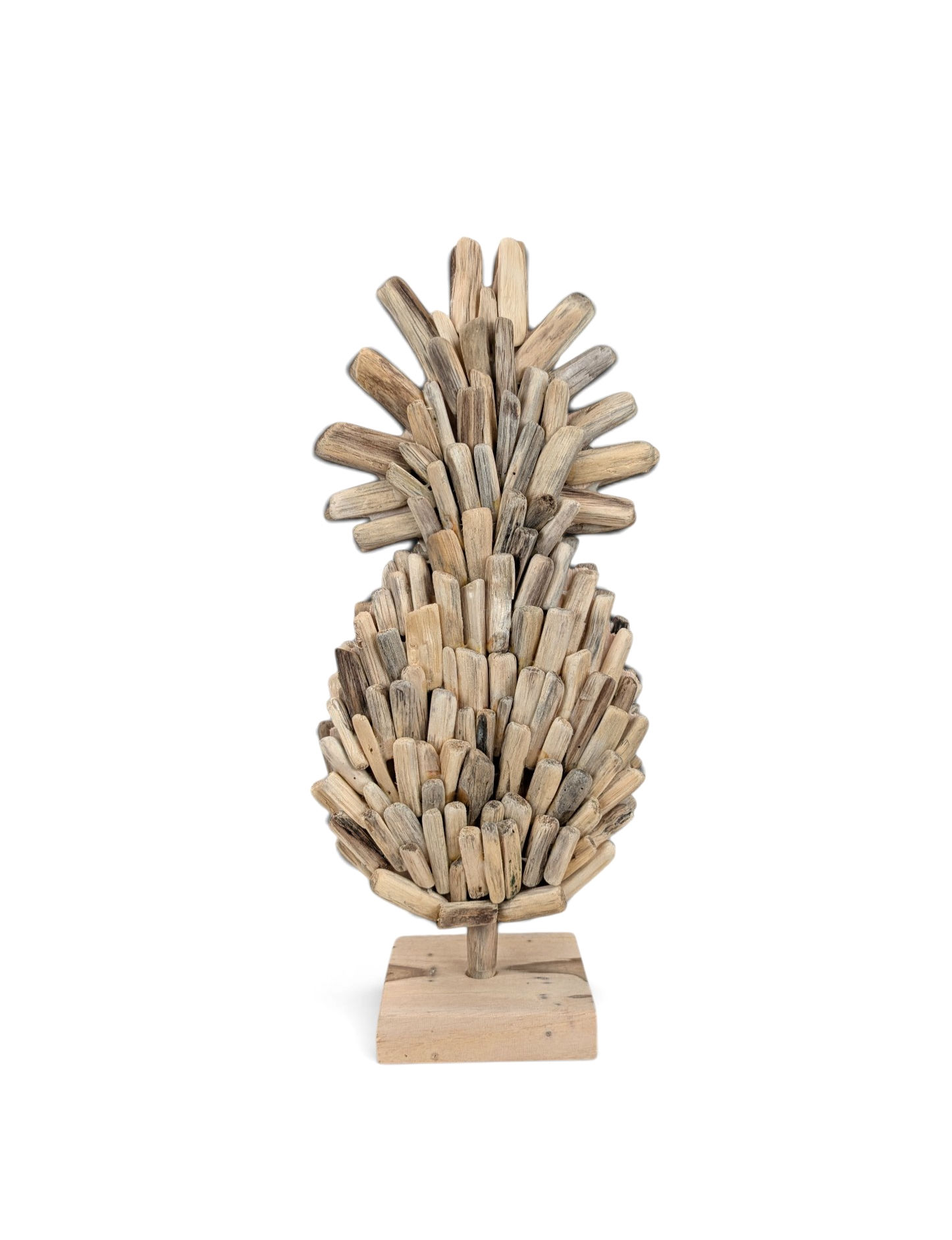 Nautical Pineapple Decor, Driftwood Pineapple Ornament, Table Accent