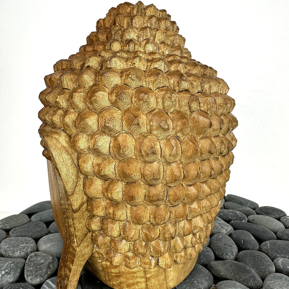 Thumbnail: TEAK WOOD BUDDHA, Buddha Figurine, Buddha Art Sculpture, Buddha Decor Statue