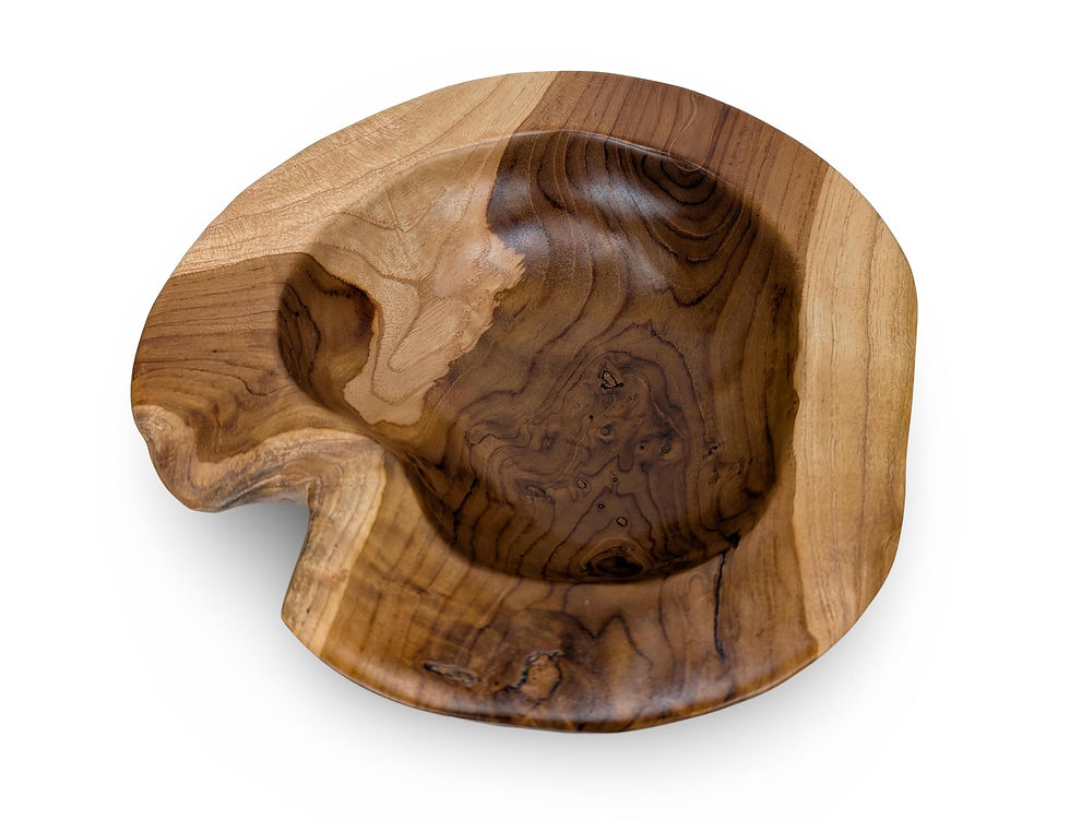 Thumbnail: ORGANIC WOOD BOWL Natural Shape Bowl, Wood Centerpiece Bowl, Primitive Bowl
