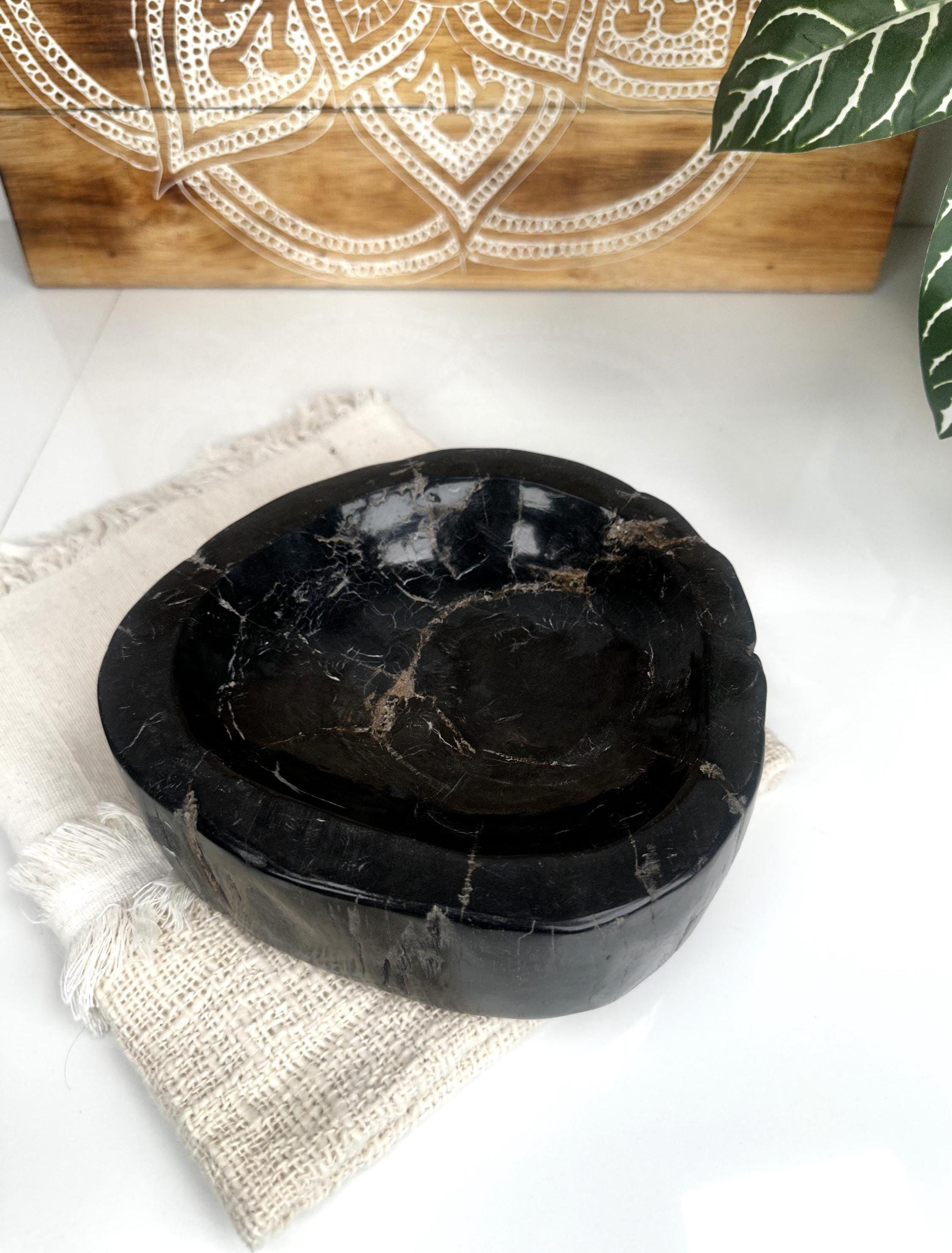 RING HOLDER DISH, Petrified Wood Trinket Dish, Jewelry Trinket Tray, Engagement