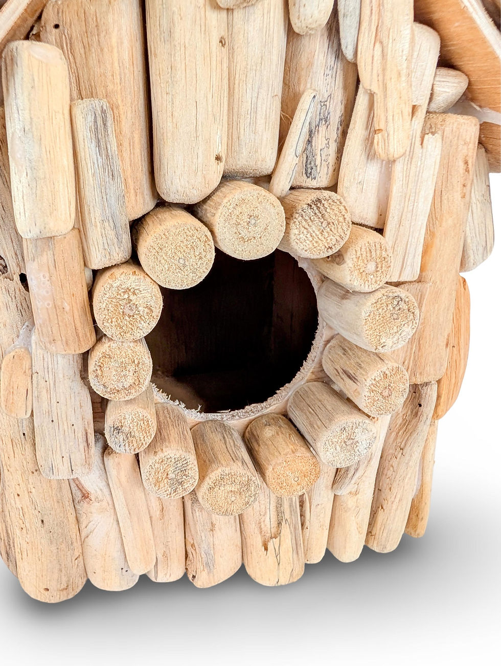 Thumbnail: DRIFTWOOD BIRDHOUSE, Garden BirdHouse, Log Bird Home, Rustic Bird House, Hanging