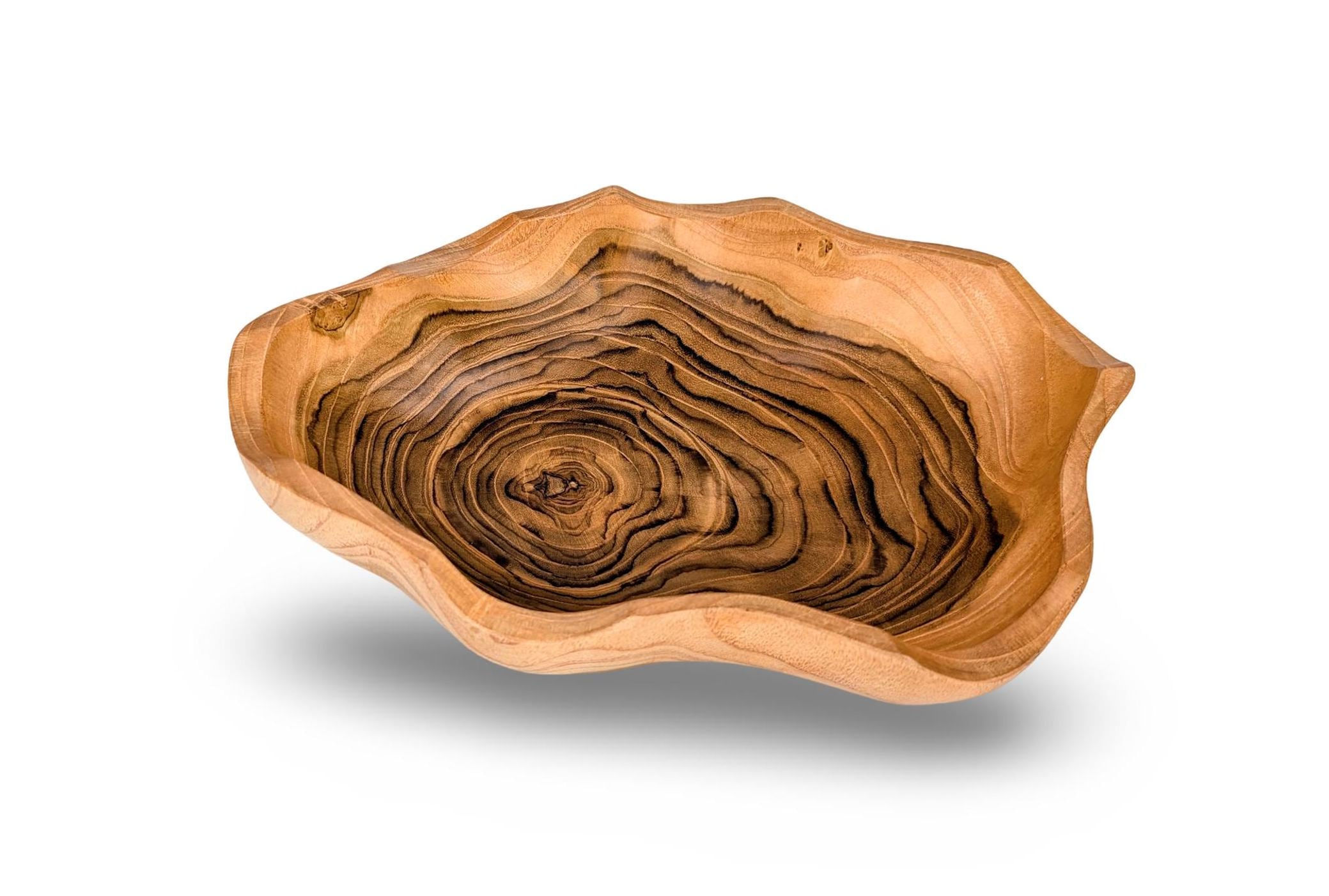 RUSTIC WOOD BOWL, Wood Centerpiece Bowl, Wood Table Bowl, Teak Fruit Bowl