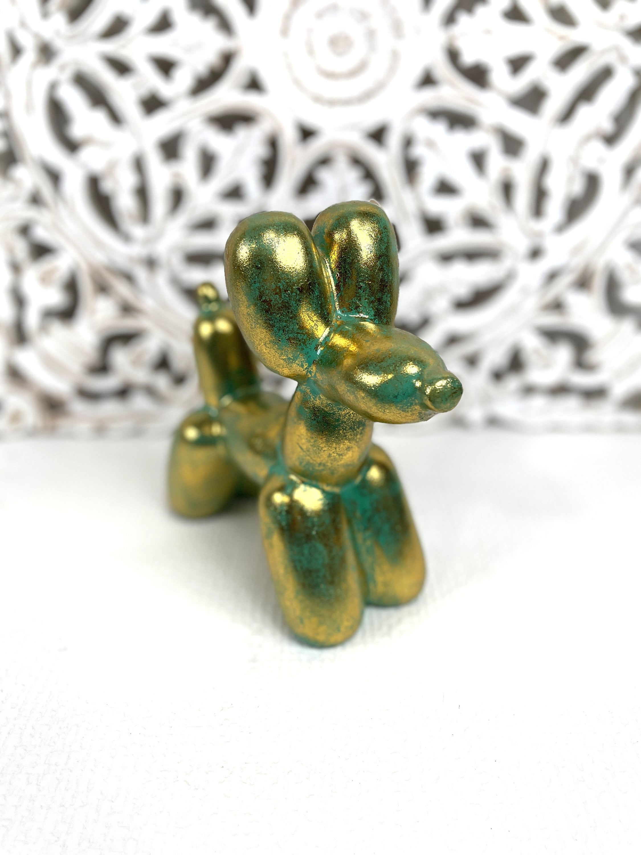 BALLOON DOG FIGURINE, Resin Dog Ornament, Dachshund Figurine, Balloon Dog