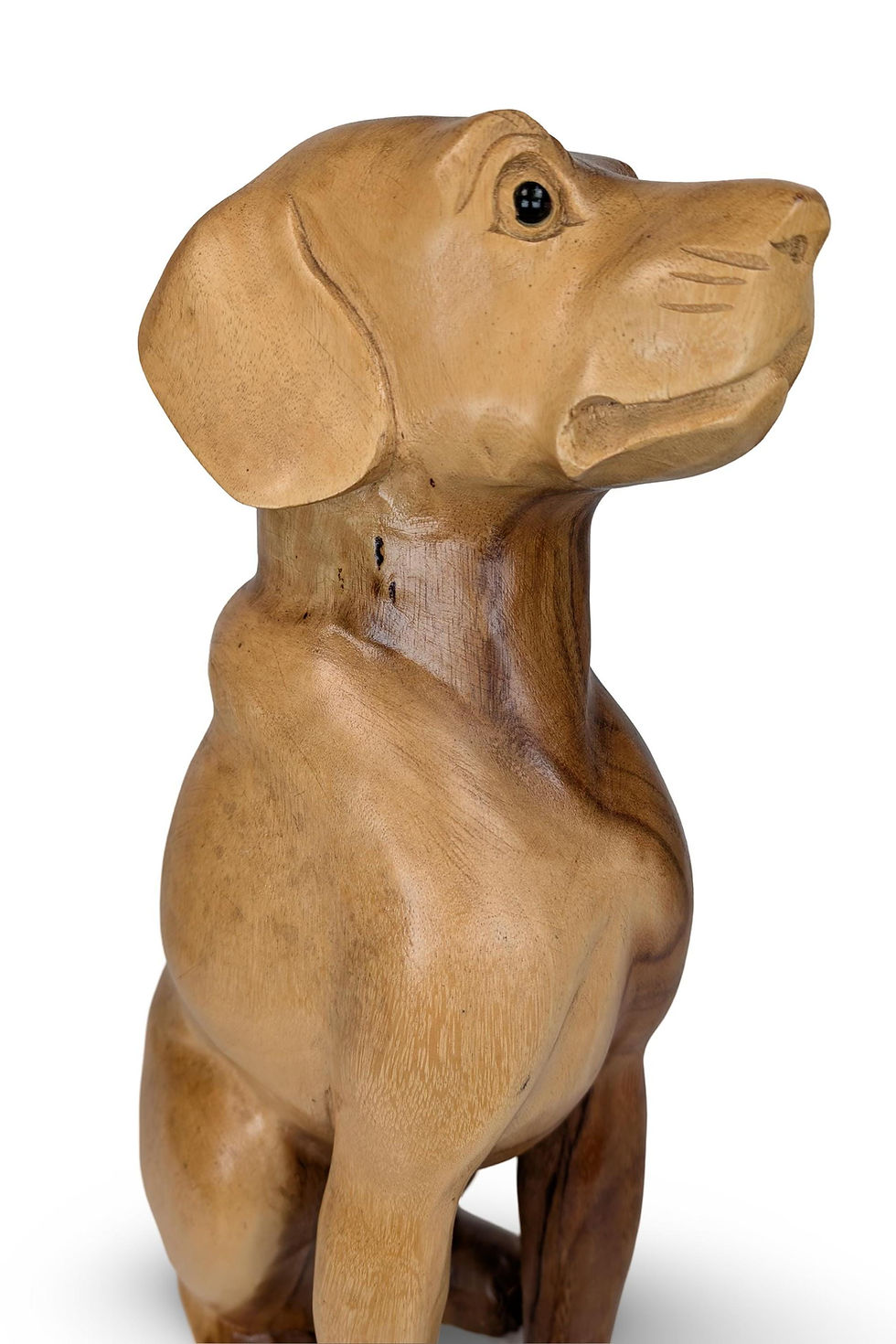Thumbnail: WOODEN DOG CARVING, Hand Carved Sculpture, Teakwood Dog Statue, Dog Lovers Gift