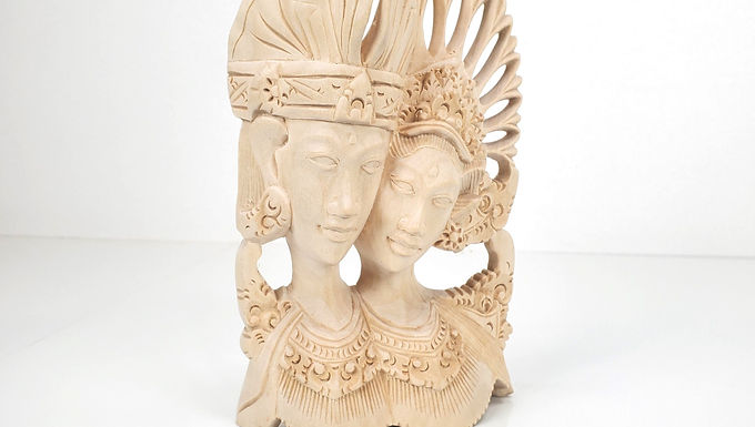 HINDU WEDDING COUPLE, Balinese Wedding Couple, Unique Wedding Gift, Wood Wedding