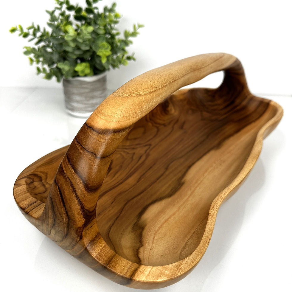 Thumbnail: TEAK SHOWER CADDY, Wood Shower Caddy, Wooden Storage Vessel, Teak Receptacle
