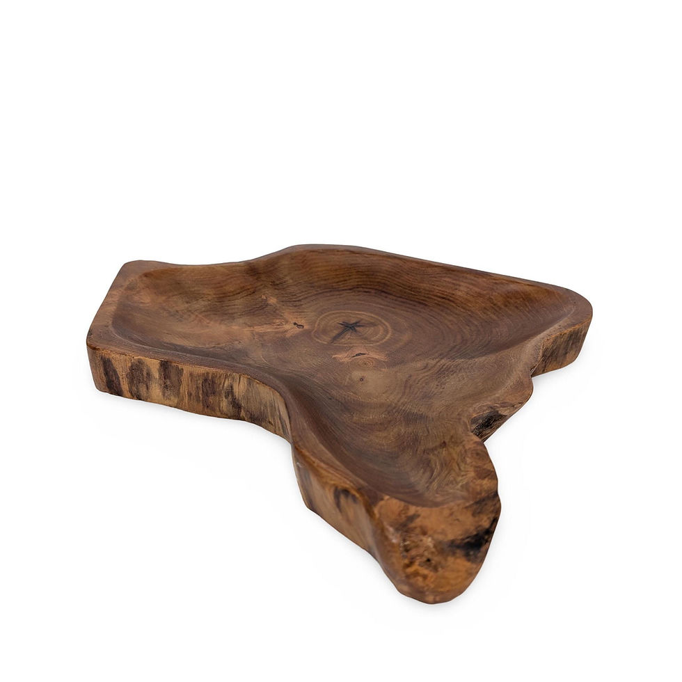 Thumbnail: LIVE EDGE PLATTER, Natural Wood Platter, Teak wood Tray,  Wooden Cheese Plate