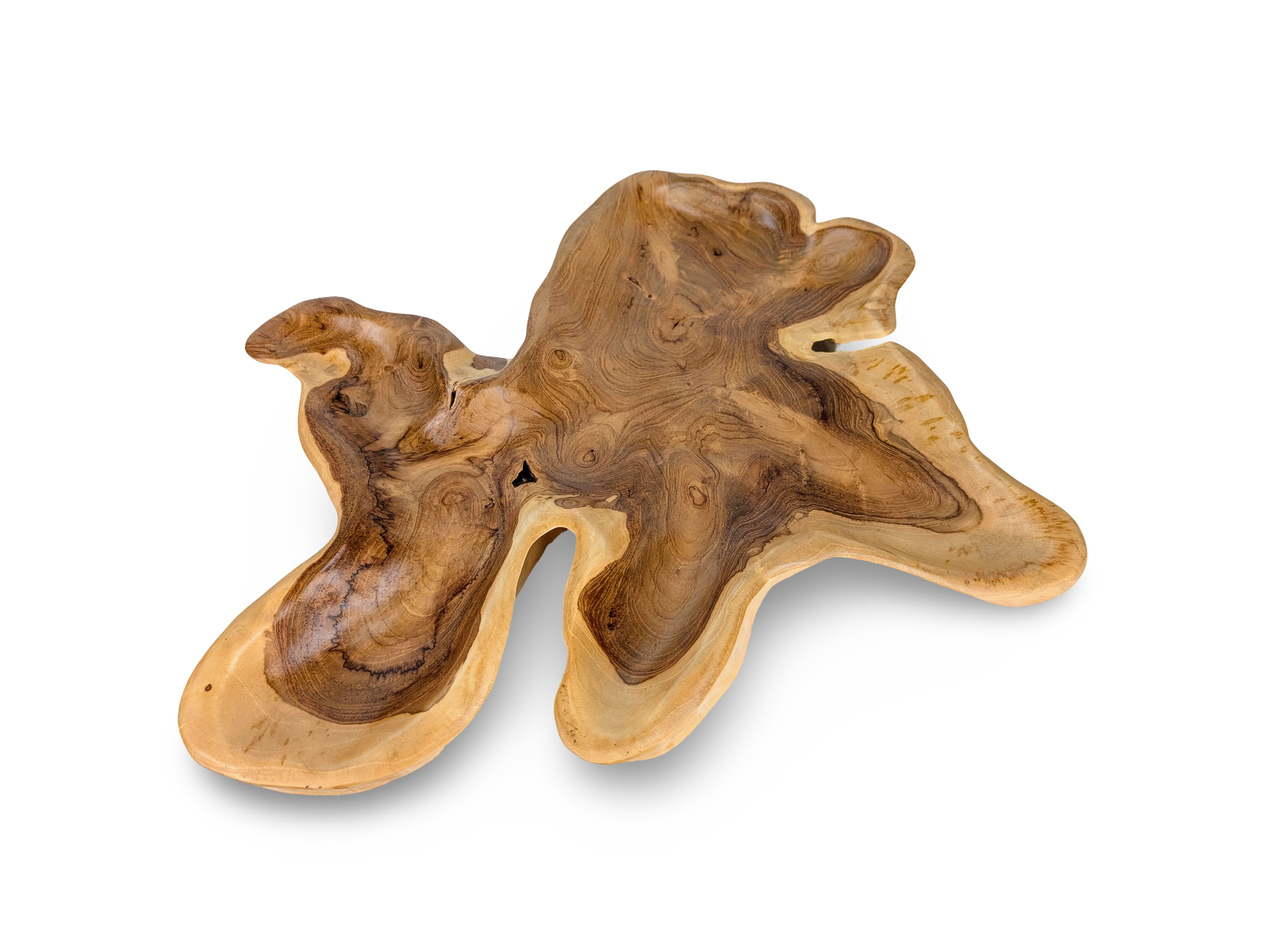 ACCENT WOOD TRAY, Teak Serving Tray, Large Cheese Platter, Fruit Plate,