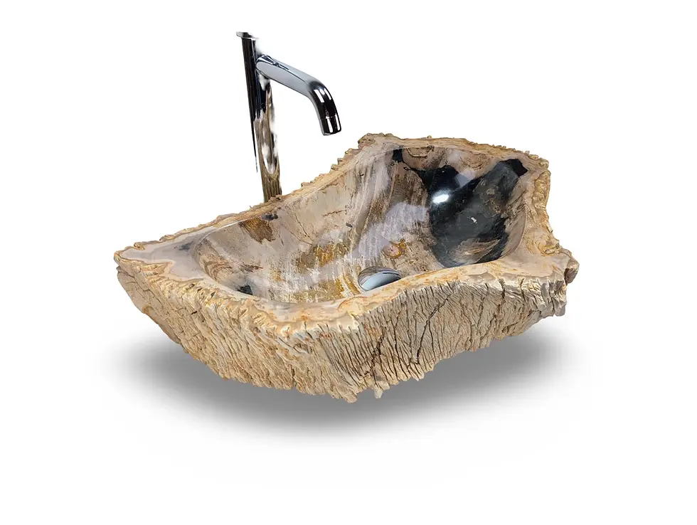 Thumbnail: PETRIFIED FOSSIL SINK, Rustic Home Sink, Natural Stone Wash Basin Sink,
