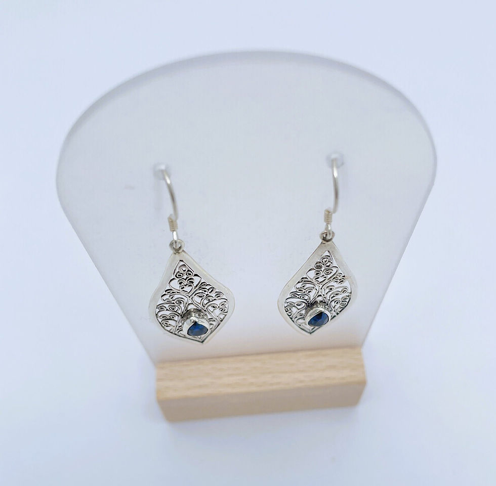 Thumbnail: STERLING DANGLE EARRINGS, Elegant Silver Earring, Filigree Sterling Earrings