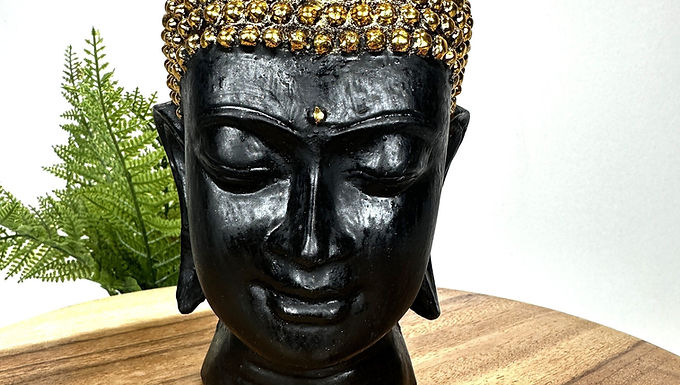 BUDDHA FIGURINE HEAD, Meditating Buddha Statue, Resin Meditating Buddha, Buddha