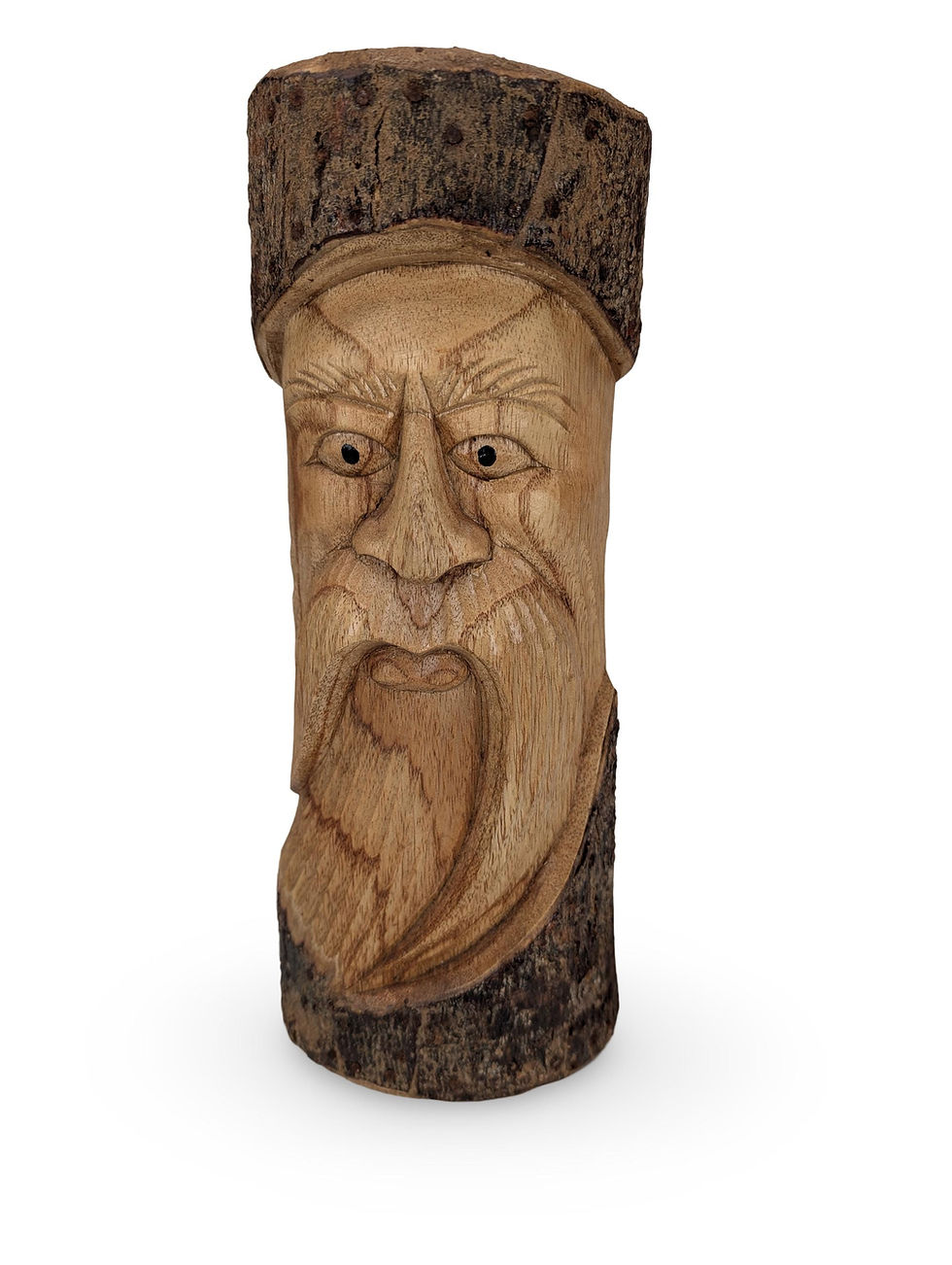 Thumbnail: WIZARD FACE CARVING, Wooden Green Man, Mystical Carved Face, Green Man Plaque