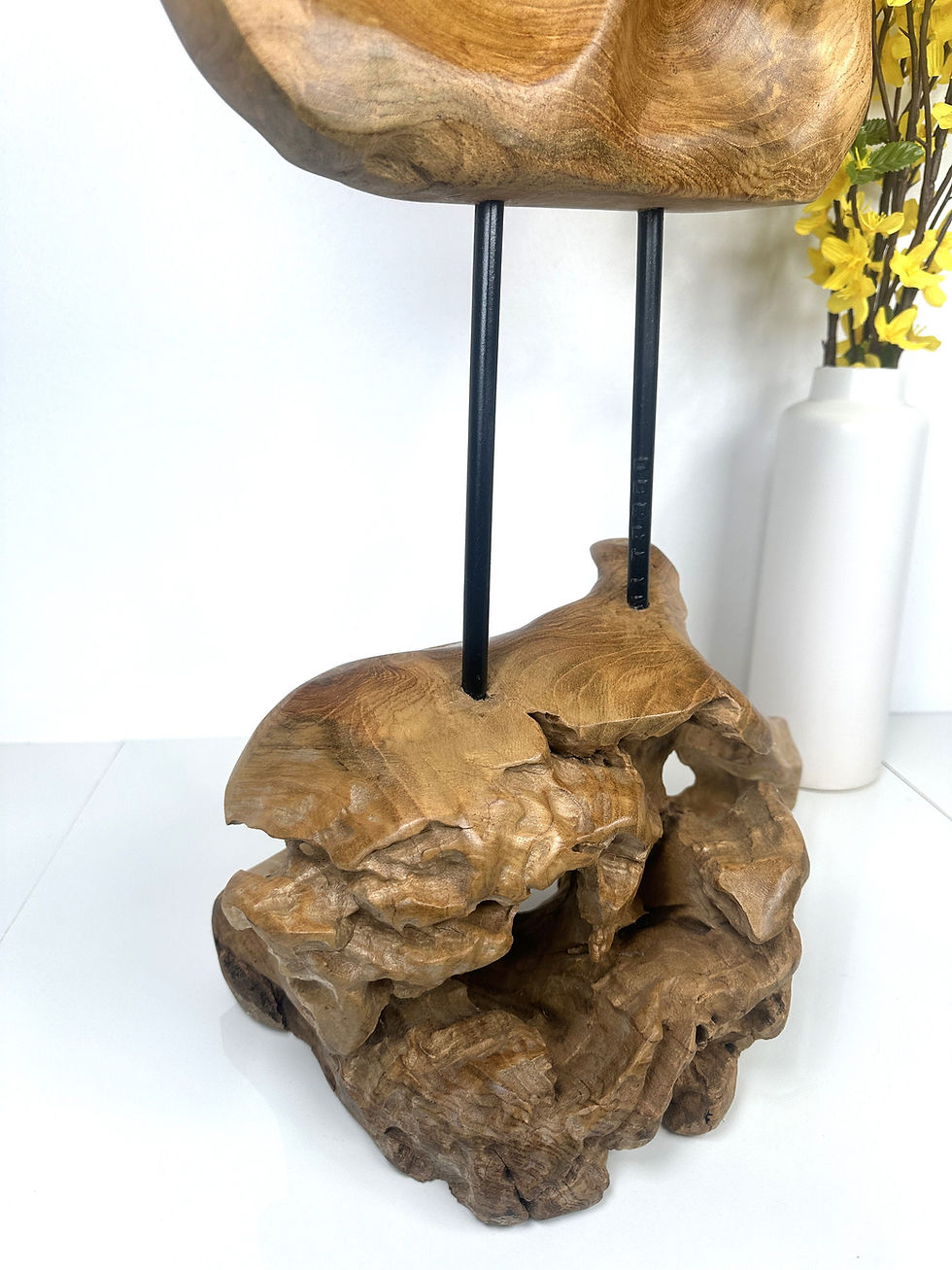 Thumbnail: ABSTRACT TEAK SCULPTURE, Teak Wood Decoration, Teak Root Art Sculpture, Teak