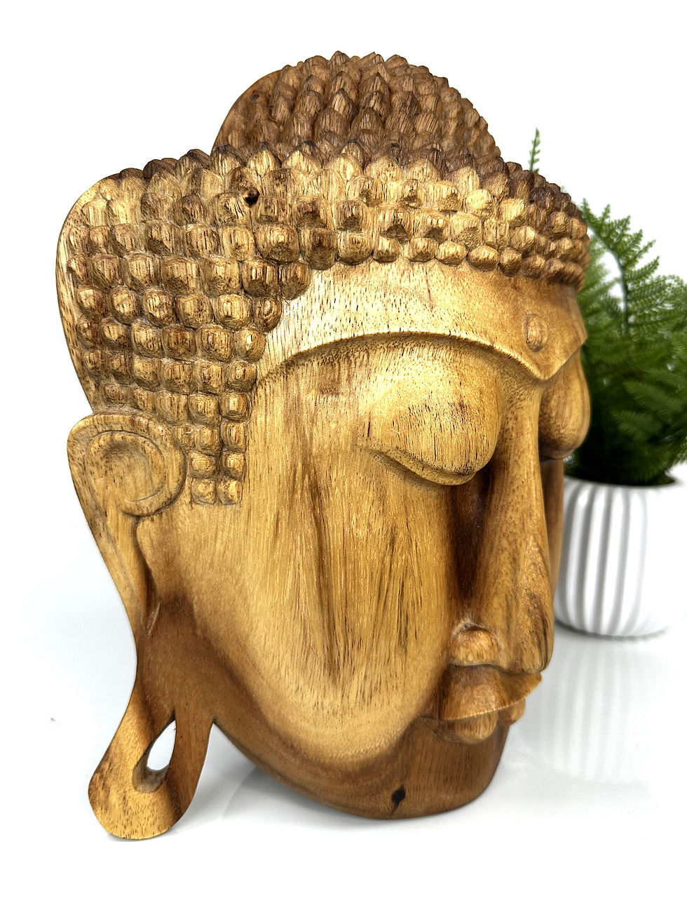 Thumbnail: TEAK WOOD BUDDHA, Buddha Figurine, Buddha Art Sculpture, Buddha Decor Statue