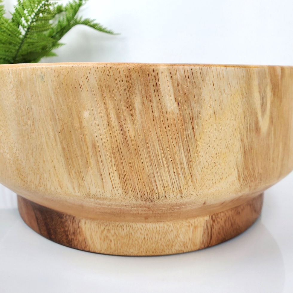 Thumbnail: NATUAL WOOD BOWL, Palm Wood Bowl, Bali Wood Bowl, Wood Salad Bowl, Carved Wood