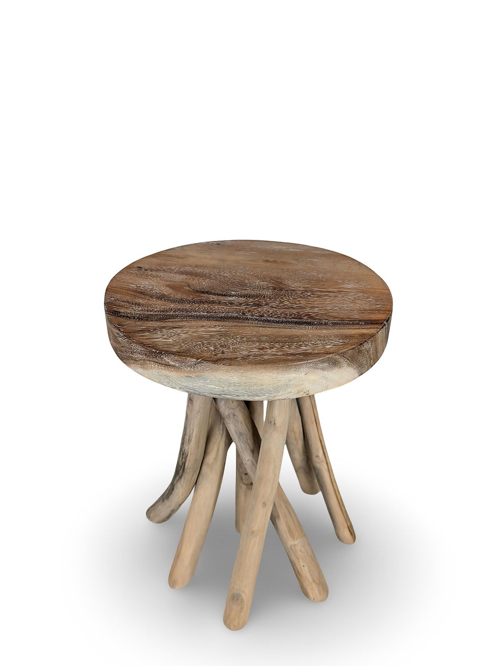 Thumbnail: HAND CARVED TEAK Table, Primitive Side Table, Live Edge Stool, Accent Root