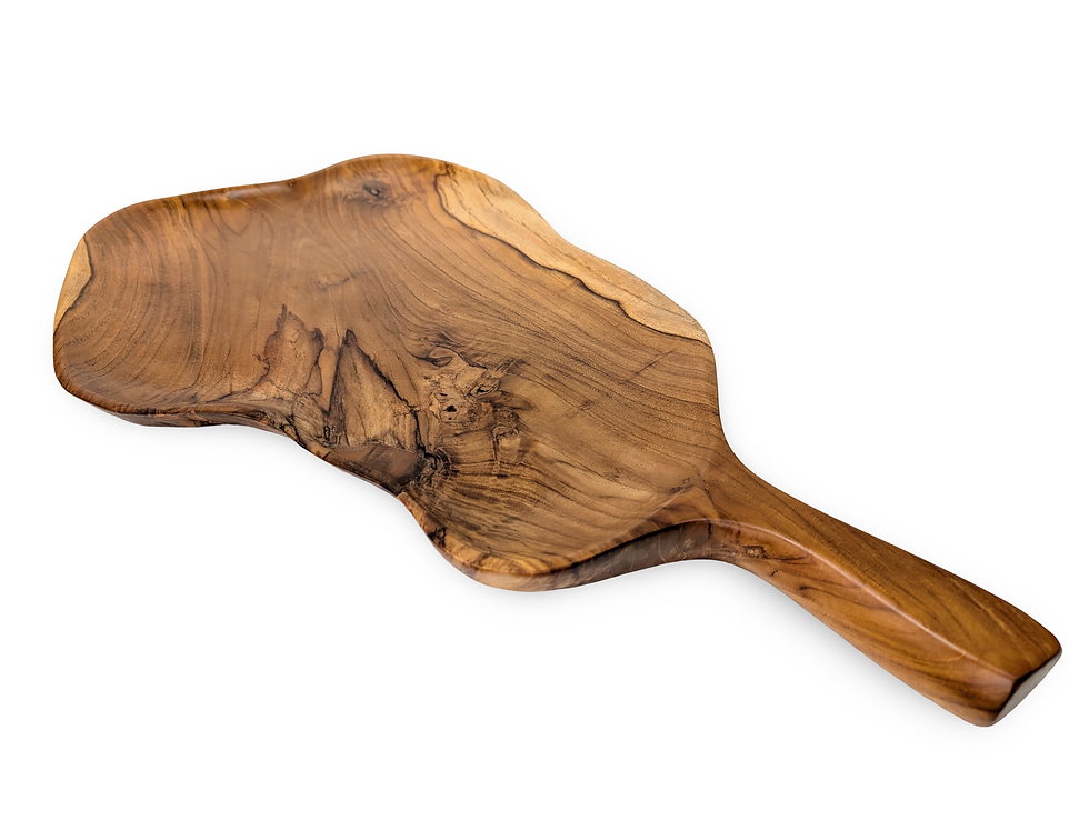 Thumbnail: RUSTIC PIZZA PEEL, Teakwood Pizza Tray, Rustic Serving Plate, Wood Board Peel,