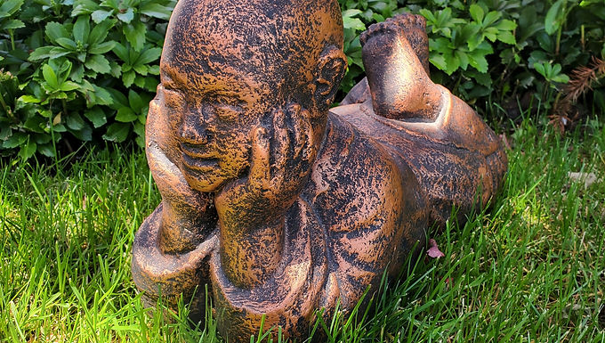 MONK GARDEN STATUE, Stone Statue, Monk Lawn Statue, Zen Garden Statue, Relaxing
