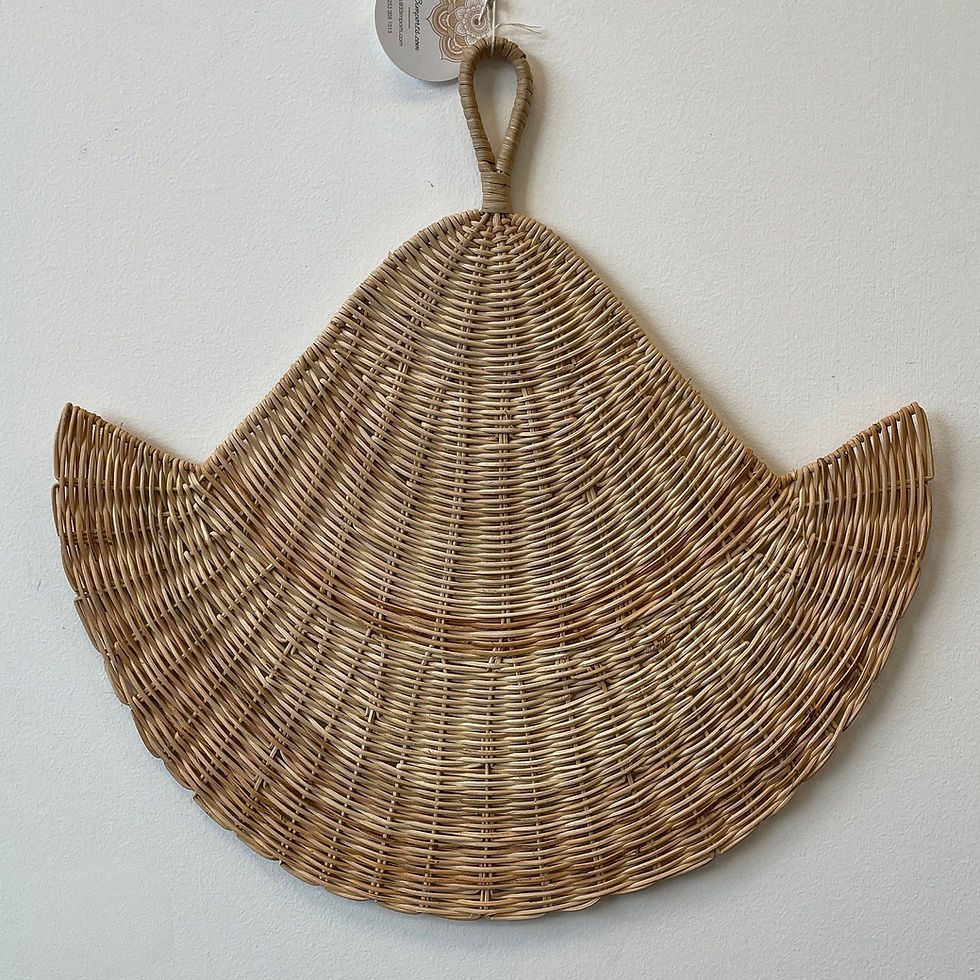 Thumbnail: RATTAN WALL FAN, Vintage Wicker Wall Hangings, Woven Wicker Wall Decor, Wall