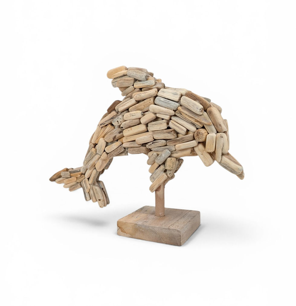 Thumbnail: Handmade Driftwood Dolphin Decor