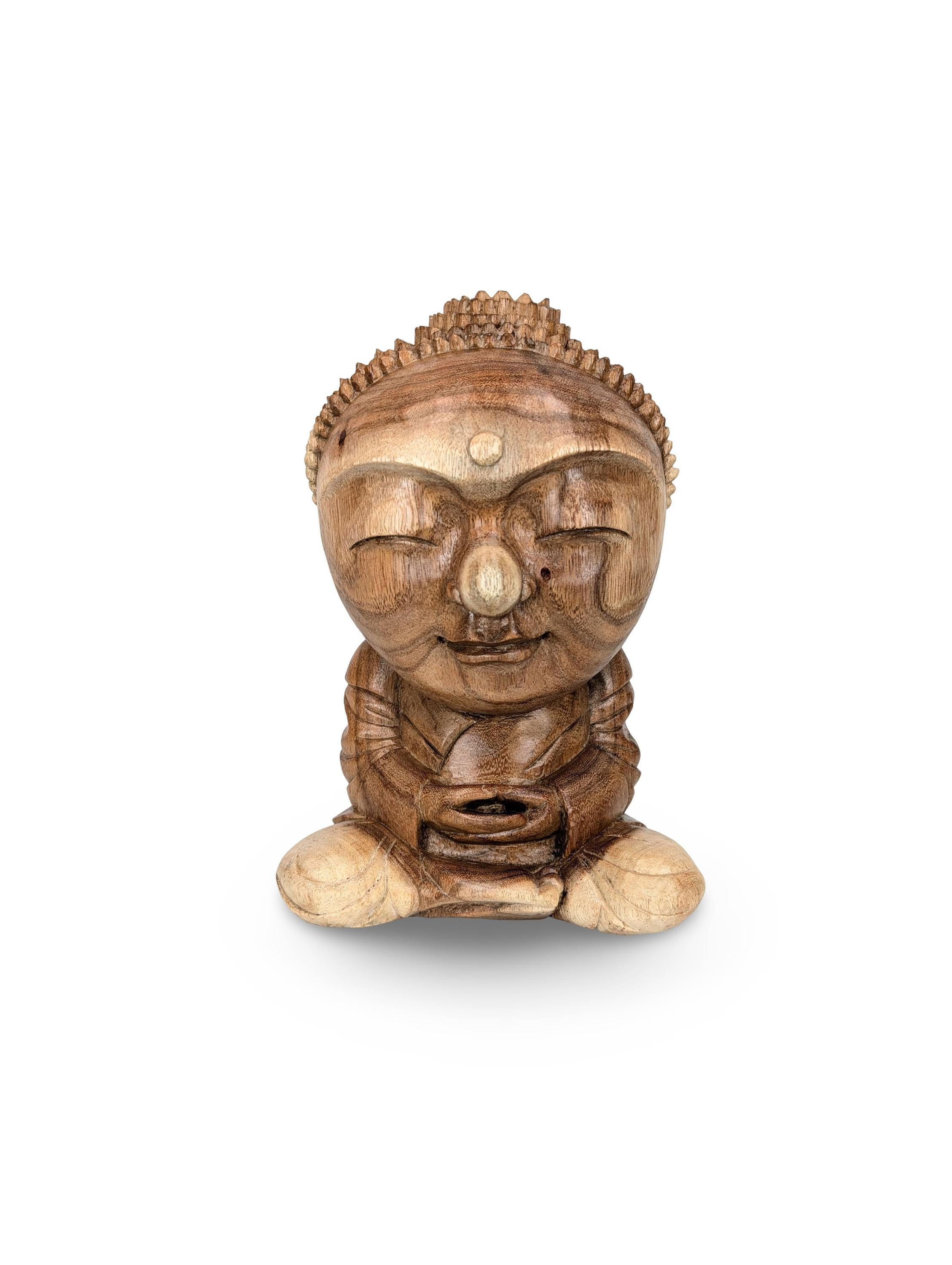 ASIAN BUDDHA SCULPTURE, Organic Wood Sculpture, Natural Wood Sculpture, Zen Wood
