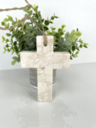 NATURAL STONE CROSS, Granite Crucifix, Hanging Granite Cross, Modern Wall Cross